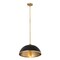 Z-Lite Landry 1 Light Pendant, Matte Black & Rubbed Brass 1004P20-MB-RB - alternate 2